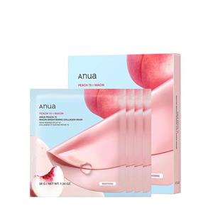 ماسک ورقه ای هلو و نیاسینامید کلاژن دار آنوا Anua روشن کننده و ضد لک بسته 4 عددی