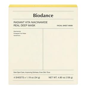 ماسک ورقه‌ ای ضد لک و ضد جوش نیاسینامید بایودنس Biodance بسته 4 عددی