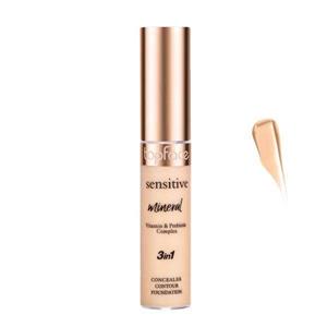 کانسیلرمایع تاپ فیس3در1 شماره001 topface Sensitive mineralحجم 12میل