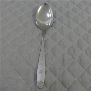 قاشق خورشت بزرگ طرح میخک  بسته یک عددی جنس فولاد زد زنگ عیار 18 ضخامت 3 میل
