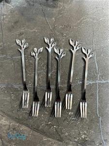 سرویس 6 نفره چنگال استیل طرح برگ