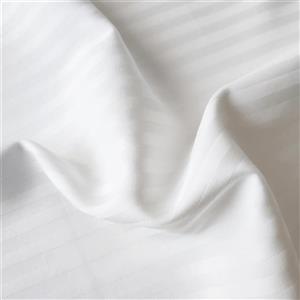 روبالشی سفید هتلی ژاکارد راه راه (برای بالش بغلی ماماتوس)