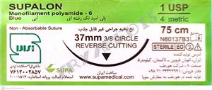نخ و سوزن جراحی نایلون 1 کات سوزن 37 (غیر قابل جذب مصنوعی سوپا)(بسته 36 عددی)