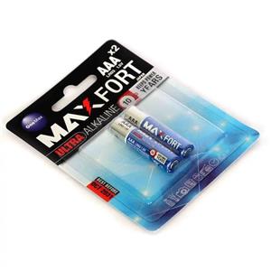 باتری نیم قلمی مکس فورت مدل اولترا آلکالاین بسته 2 عددی (مخصوص فشارسنج)