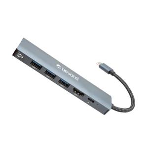 هاب BA-415 6-in-1 Type-C  USB3.0/HDMI/PD/RJ45 بیاند