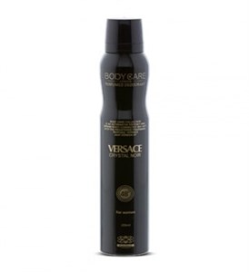 اسپری خوشبو کننده بدن زنانه بادی کر مدل Versace Crystal Noir حجم 200میلی لیتر
