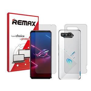 گلس صفحه نمایش و پشت گوشی ایسوس Rog Phone 5S مدل شفاف برند ریمکس کد SS