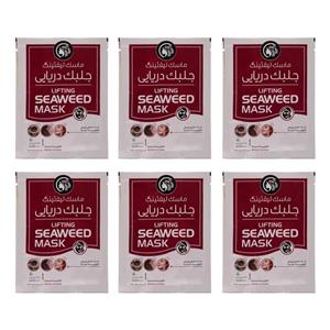 ماسک لیفتینگ صورت دکتر عیدی آلگا مدل جلبک دریایی بسته 6 عددی