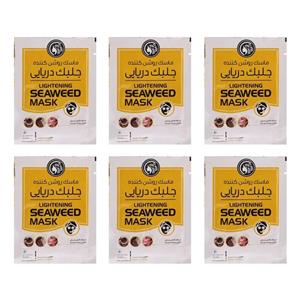 ماسک روشن کننده صورت دکتر عیدی آلگا مدل جلبک دریایی بسته 6 عددی