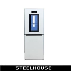 یخچال فریزر کمبی استیل هاوس مدل روناک درب بار شیشه ایی -استیل