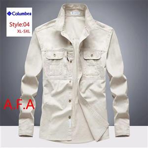 پیراه کلمبیا کتان استین بلند کد 2133