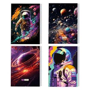 دفتر مشق ۸۰ برگ دایان مدل فضانورد ۱ کد ۵۵۲۴۱ بسته ۴ عددی