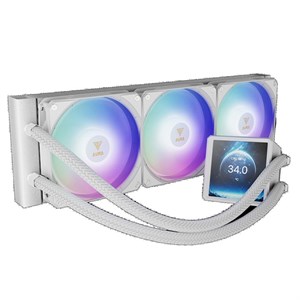 خنک کننده پردازنده گیم دیاس GAMDIAS AURA GL360 LCD WHITE LIQUID COOLER
