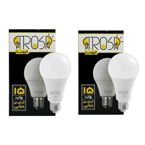 پک دو عددی لامپ حبابی 15 وات