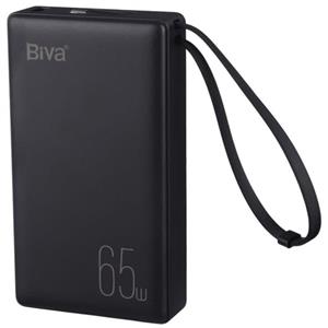 پاوربانک 20000 بیوا مدل Biva BP-025 توان 65 وات با کابل متصل Fast Charging