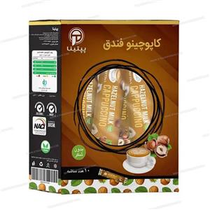 کاپوچینو با شیر بادام پپتینا 10 ساشه ای بدون شکر حاوی استویا