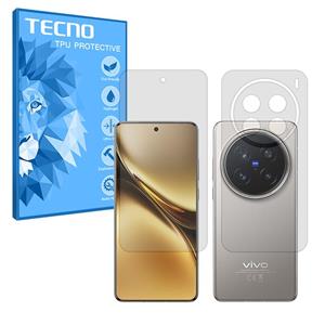 گلس صفحه نمایش و پشت گوشی ویوو X200 Pro مدل هیدروژلی شفاف برند تکنو کد SS