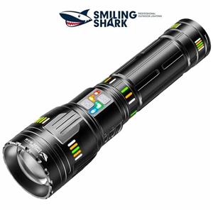 چراغ قوه پر نور شارژی و پاوربانک اسمایلینگ شارک SD-5996