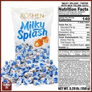 تافی مغزدار شیری میلکی اسپلش ۱ کیلویی اصلی Roshen