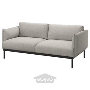 مبل 2 نفره ایکیا مدل IKEA ÄPPLARYD رنگ خاکستری روشن لجده