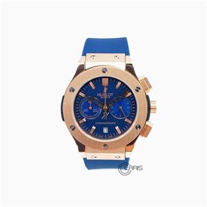 ساعت هابلوت HUBLOT کرنوگراف سه موتور فعال زنانه قاب رزگلد بند سرمه ای