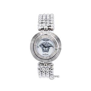 ساعت ورساچه VERSACE زنانه بند توپی قاب چرخان سیلور صفحه سفید