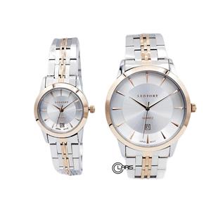 ساعت لدفورت LEDFORT ست مدل MK-155 سیلور رزگلد صفحه سفید