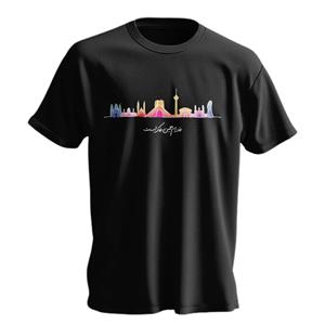 تیشرت نخی مردانه اسکرین شاپ مدل خانه ام ایران کد 02