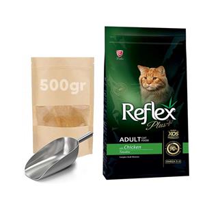 غذای خشک گربه رفلکس پلاس طعم مرغ 500گرم فله