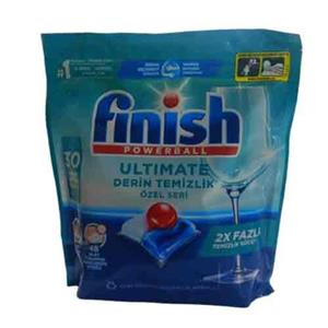 قرص ماشین ظرفشویی اولتیمیت فینیش finish POWERBALL ULTIMATE ضد رسوب بسته 30 عددی