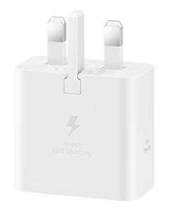 شارژر سه پین سرکارتنی SAMSUNG 25W اصلی S24 FE T2510 ( فست و PD) مشکی DST (3 ماهه شرکتی)