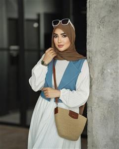 پیراهن سفید کت جین