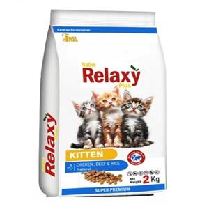 غذای خشک گربه نابالغ ریلکسی مدل KITTEN طعم مرغ و گوشت گاو وزن 2 کیلوگرم