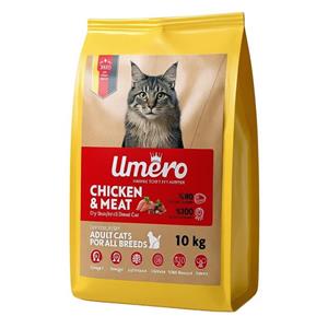 غذا خشک گربه بالغ اومرو مدل 01 طعم گوشت و مرغ وزن 10 کیلوگرم