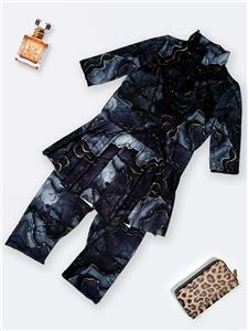 مایو زنانه نیمه اسلامی دامنی نیمه پوشیده زیبا یکسره اسپیدو ( Speedo ) پادار تا زیر زانو