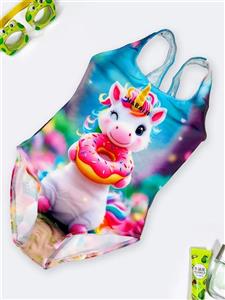 مایو بچه گانه دخترانه برای استخر طرح اسب تک شاخ شکمو و شیرینی  نابایجی ( Nabaiji )