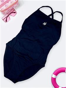 مایو زنانه اسلیپ کاپدار متحرک و بند پشت قهرمانی سرمه ای رنگ لایف ( Life ) ضد کلر