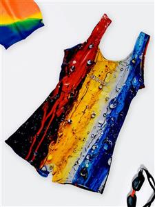 مایو زنانه پادار نیمه پوشیده شیک طرح پاییزی از جنس پلی آمید نابایجی ( Nabaiji ) کاپدار