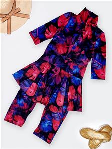 مایو نیمه اسلامی زنانه پوشیده یکسره مدل دامندار و کاپدار برند اسپیدو ( Speedo )