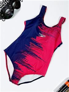 مایو پشت قهرمانی زنانه اسلیپ قرمز و سرمه ای رنگ طرح اسپرت اسپیدو ( Speedo ) کاپدار