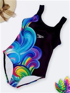 مایو اسلیپ زنانه مشکی رنگ بند پشت قهرمانی اسپیدو ( Speedo ) استرج ضد کلر استخر