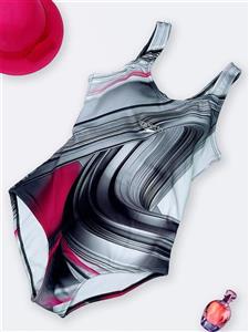 مایو اسلیپ زنانه بند پشت قهرمانی کاپدار سفید طرح اسپرت و شیک اسپیدو ( Speedo )