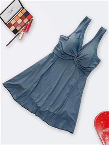 مایو دامنی کاپدار زنانه به رنگ خاص چرکی برای استخر برند اسپیدو ( Speedo ) پادار