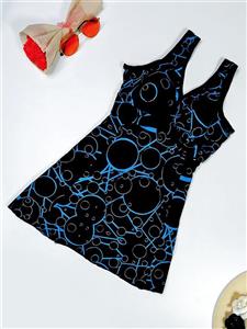 مایو دامن دار زنانه مشکی پادار برند اسپیدو ( Speedo ) کاپدار