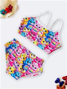 مایو دو تکه دخترانه بچگانه برای استخر بصورت نیم تنه مایویی اسپیدو ( Speedo ) خرس‌های پاستیلی