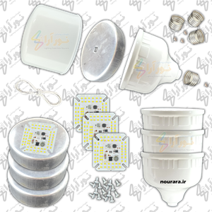 بدنه لامپ 60 وات چیپ ccc سفید مهتابی پک 4 عددی