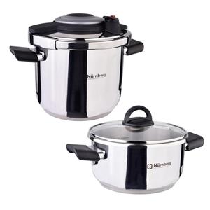 زودپز دوقلو نورنبرگ کد 129CK گنجایش 7 و 4 لیتر