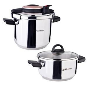  زودپز دوقلو نورنبرگ مدل rose gold گنجایش 7 و 4 لیتر