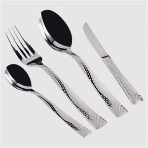 سرویس کیفی 129 پارچه قاشق و چنگال استیل ضخامت 4.5 میل یونیک کد 5710 (خارجی درجه 1)