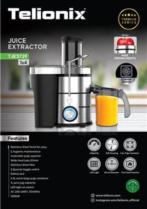 آبمیوه‌گیری تک‌کاره تلیونیکس مدل TJE3729